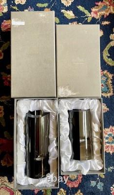 Ensemble de 2 vases blocs en verre noir Rosenthal Germany Studio Line Art contemporains
