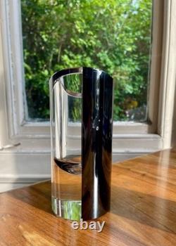 Ensemble de 2 vases blocs en verre noir Rosenthal Germany Studio Line Art contemporains