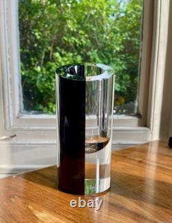 Ensemble de 2 vases blocs en verre noir Rosenthal Germany Studio Line Art contemporains