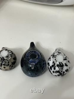 Ensemble de 3 oiseaux Iittala / Nuutajärvi par Oiva Toikka, petit roitelet huppé (Pikku Hippi) Ensemble de 3 oiseaux Iittala / Nuutajärvi par Oiva Toikka, petit roitelet huppé (Pikku Hippi)