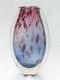 Étoile Par Julien Macdonald Vase En Verre Artistique Bulles Contrôlées Bleu Rose Violet 30cm