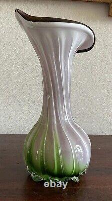 Étonnant vase en verre de Murano 'Jack In The Pulpit' vintage