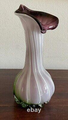 Étonnant vase en verre de Murano 'Jack In The Pulpit' vintage