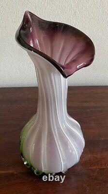 Étonnant vase en verre de Murano 'Jack In The Pulpit' vintage