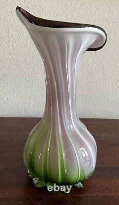 Étonnant vase en verre de Murano 'Jack In The Pulpit' vintage