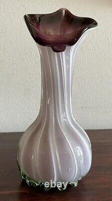 Étonnant vase en verre de Murano 'Jack In The Pulpit' vintage