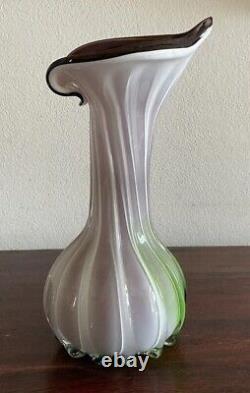 Étonnant vase en verre de Murano 'Jack In The Pulpit' vintage