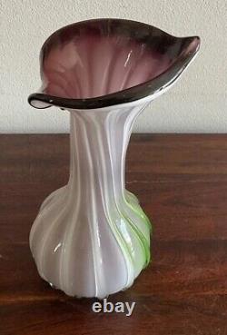 Étonnant vase en verre de Murano 'Jack In The Pulpit' vintage