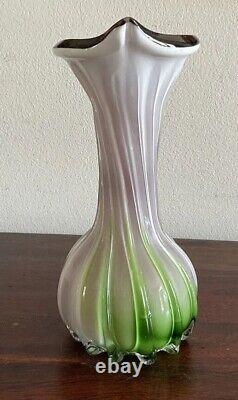Étonnant vase en verre de Murano 'Jack In The Pulpit' vintage