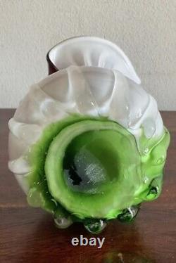Étonnant vase en verre de Murano 'Jack In The Pulpit' vintage