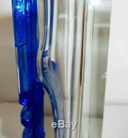 Exbor Novy Bor Ladislav Oliva Glas Art Glass Vase 60 Tchèque H 21 CM 2,1 KG Rar