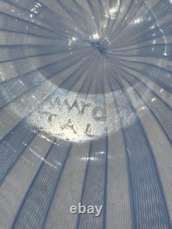 Fazzoletto vintage de Murano bleu, signé original, valeur estimée autour de 400 £