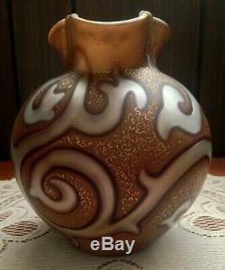 Federzeichnung Loetz Octopus Art Glass Vase Nacre Air Piège