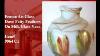 Fenton Art Glass Dave Fetty Plumes Sur Vase En Verre De Lait