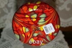 Fenton Art Glass Dave Fetty Swirl Mosaic Vase Énorme 13 7749 24 Limited New Nib