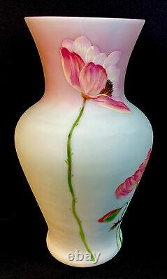 Fenton Art Glass Rain A Balayé Sur Lotus Mist Collection Birman Vase Horizons 2010