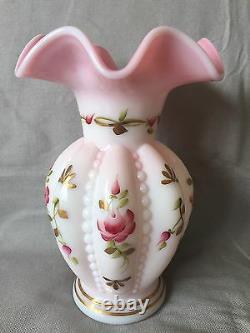 Fenton Art Verre Charleton Collection Rosalene Vase