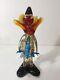 Figurine De Clown En Verre D'art Multicolore Murano, 7 7/8 Pouces De Hauteur X 2 7/8 Pouces De Largeur