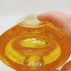 Fire Et Light Aurora Vase 9 Citrus Jaune Recycled Art Glass Signé