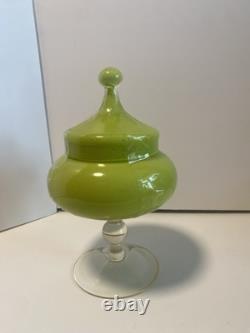 Flacon apothicaire en verre Empoli vert citron