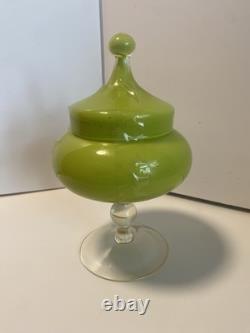 Flacon apothicaire en verre Empoli vert citron