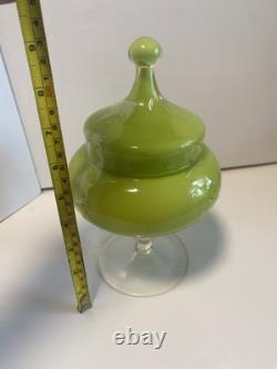 Flacon apothicaire en verre Empoli vert citron