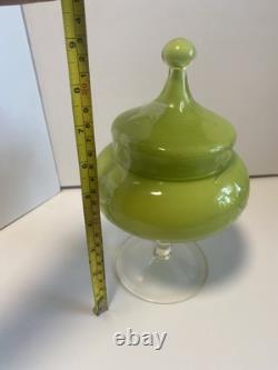 Flacon apothicaire en verre Empoli vert citron