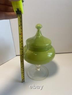 Flacon apothicaire en verre Empoli vert citron