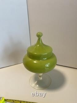 Flacon apothicaire en verre Empoli vert citron