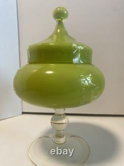 Flacon apothicaire en verre Empoli vert citron