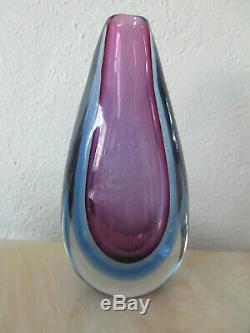 Flavio Poli Pour Sommerso Art Glass Vase Seguso 1950