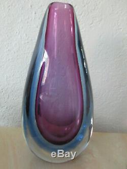 Flavio Poli Pour Sommerso Art Glass Vase Seguso 1950