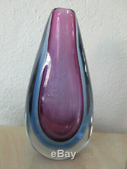 Flavio Poli Pour Sommerso Art Glass Vase Seguso 1950