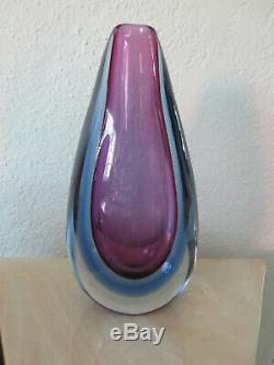 Flavio Poli Pour Sommerso Art Glass Vase Seguso 1950