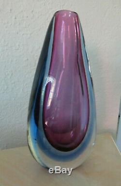 Flavio Poli Pour Sommerso Art Glass Vase Seguso 1950