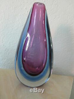 Flavio Poli Pour Sommerso Art Glass Vase Seguso 1950