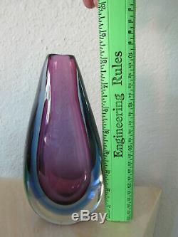 Flavio Poli Pour Sommerso Art Glass Vase Seguso 1950