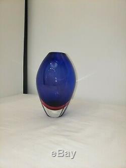Flavio Poli Sommerso Vase Pour Seguso Vetri D'arte Eames Era En Verre De Murano Violet
