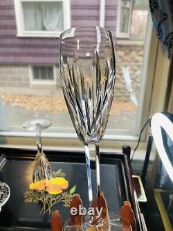 Flûte à champagne Waterford Carina en cristal pour bar, ensemble de 2 signées