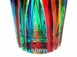 GÉANT SIGNÉ ! Vase en verre d'art italien Mazzega rare de 30 cm X avec certificat