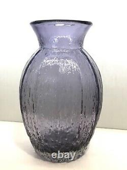 Glass Whitefriars Grand 11 Vase De Tulipe Texturé En Lilas (9826) 74 Verre D'art