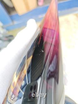 Goutte d'eau en verre artistique soufflé à la main style Murano Sommerso aubergine vintage luminescent UV