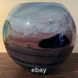 Grand John Lewis Signé Art Glass Moon Vase Nice Labino Chihuly