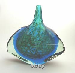 Grand Millésime Maltais Mdina Art Glass Fish Axe Head Vase M Harris Design C. 1978