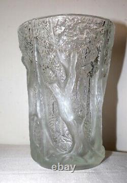 Grand Vase Antique De La Forêt De Verre De Josef Inwald Barolac Figural