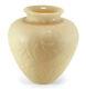 Grand Vase Rare Art Déco Steuben Stamford En Vase De Verre Ivoire Dépoli À L'acide, Gazelles # 2683