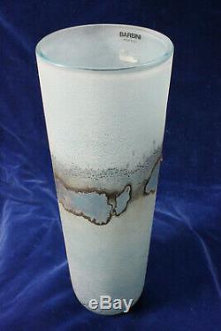Grand Vintage Alfredo Barbini Murano Scavo Art Glass Vase / Bowl Signé 1960