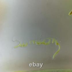 Grand vase en verre camée gravé à l'acide