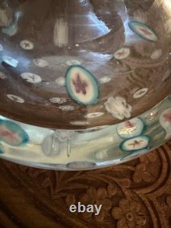 Grand vase en verre d’art Murano A. V. E. M. de 1,6 kg, bullicante et murrines étoilées, MCM