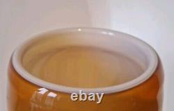 Grand vase en verre d'art Murano Sommerso vintage jaune blanc ITALIE 19 pièce d'énoncé